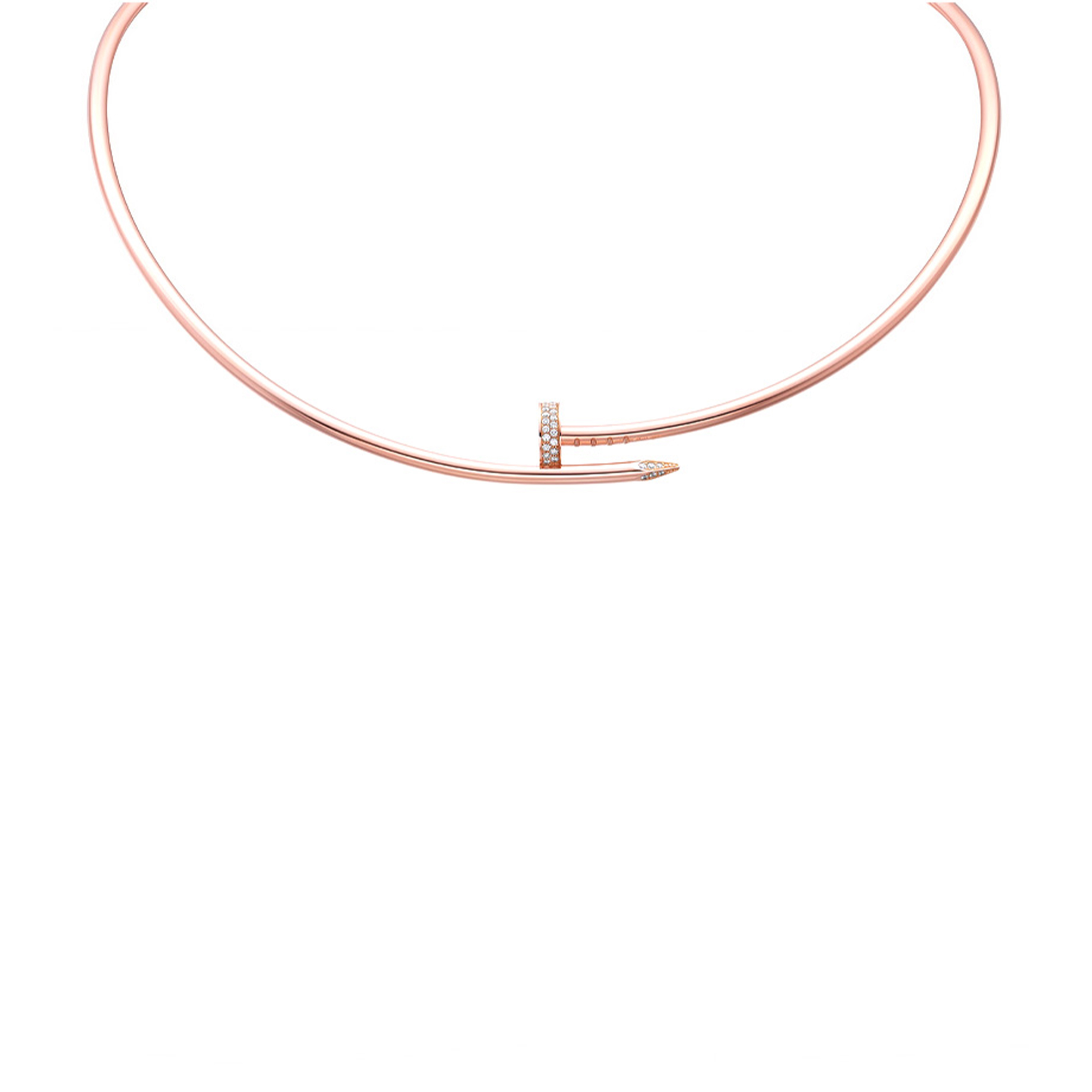 CARTIER COLLIER TORQUE JUSTE UN CLOU, MODELLO PICCOLO, DIAMANTI REF.N7424419